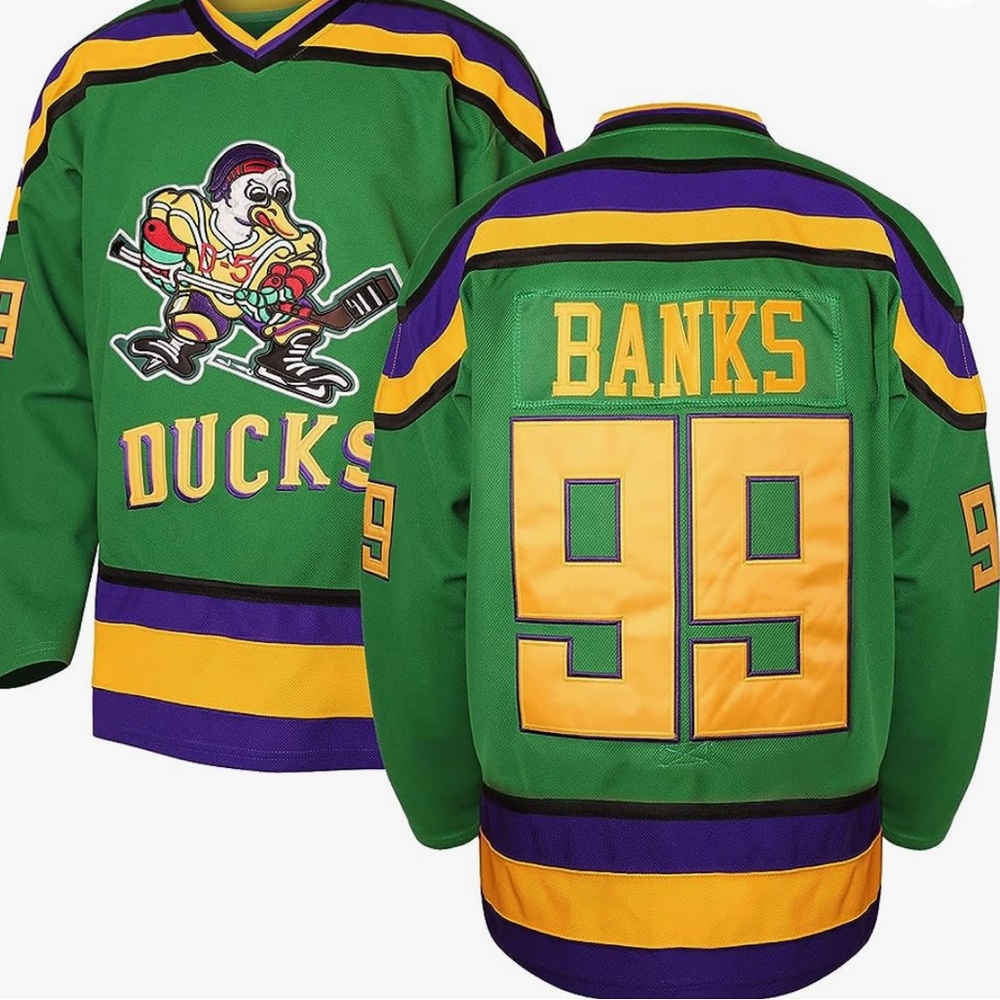 Adam Banks Mighty Ducks Jersey